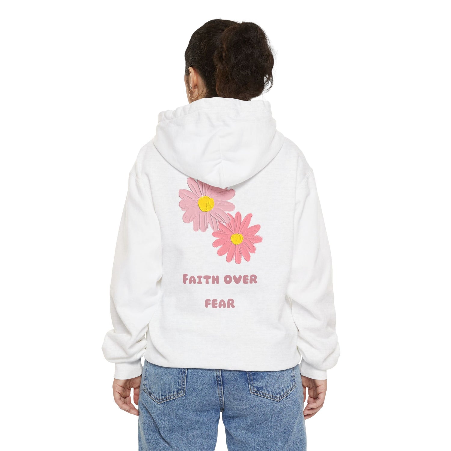 ‘’Faith Over Fear”Unisex Garment-Dyed Hoodie