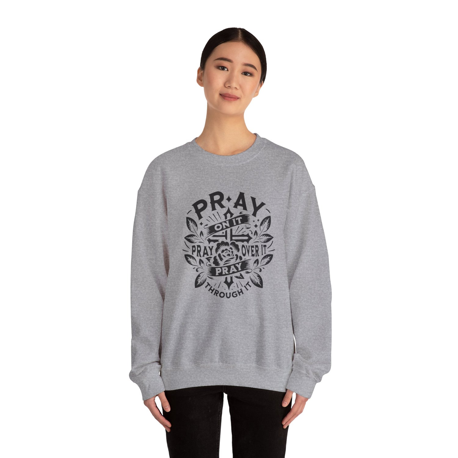 Pray over it Unisex Heavy Blend™ Crewneck Sweatshirt