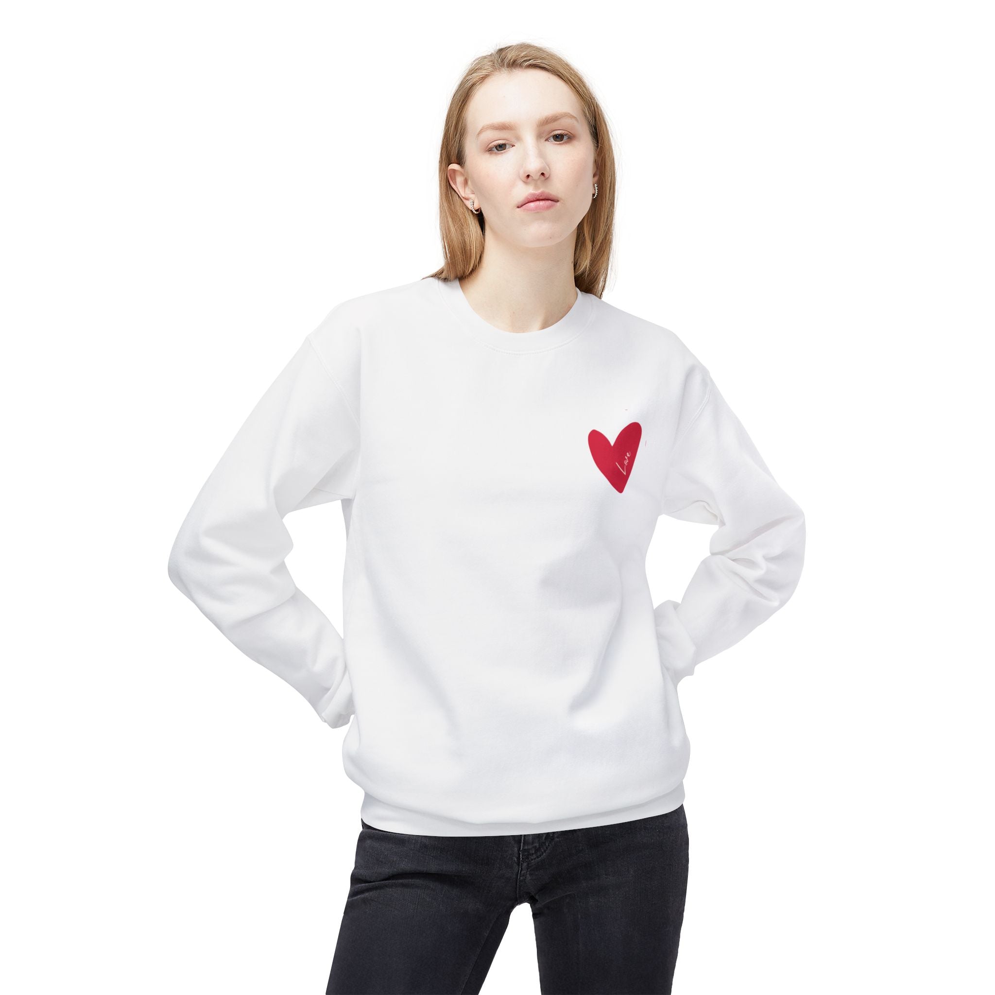 ‘ How He Loves Us”, Unisex Midweight Softstyle Fleece Crewneck Sweatshirt