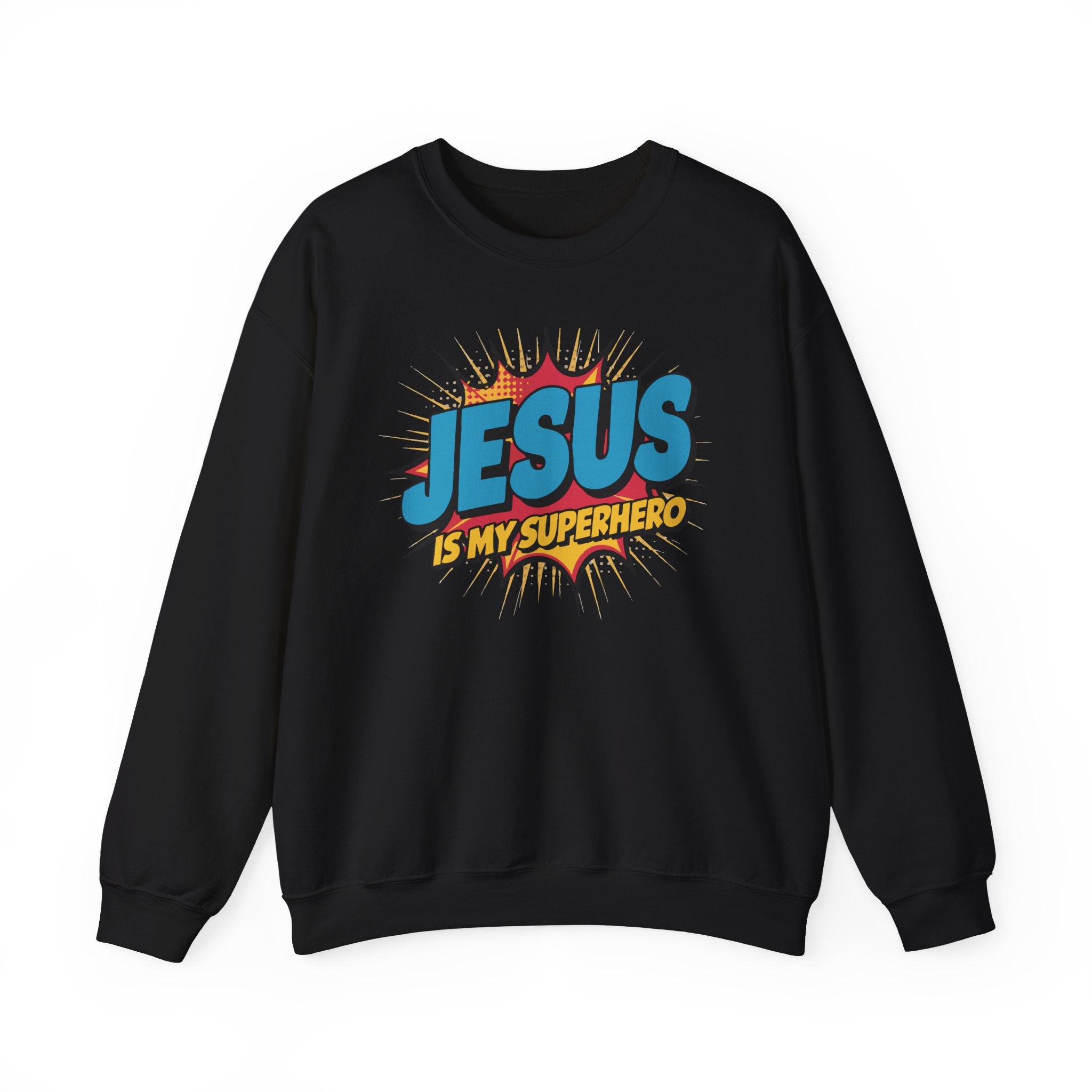 Unisex Heavy Blend™ Crewneck Sweatshirt ‘Jesus is my Superhero