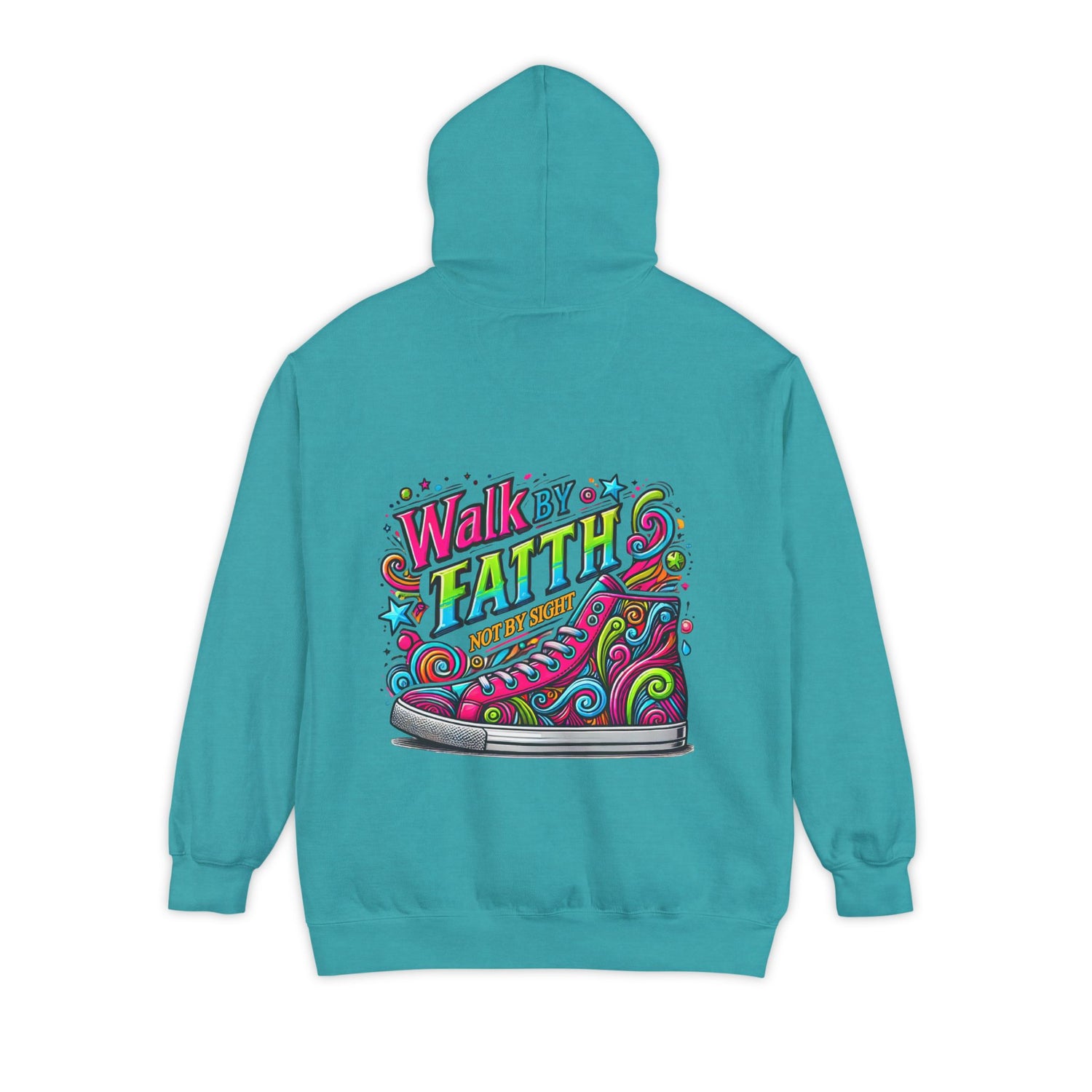 ‘’ walk by Faith” Unisex Garment-Dyed Hoodie