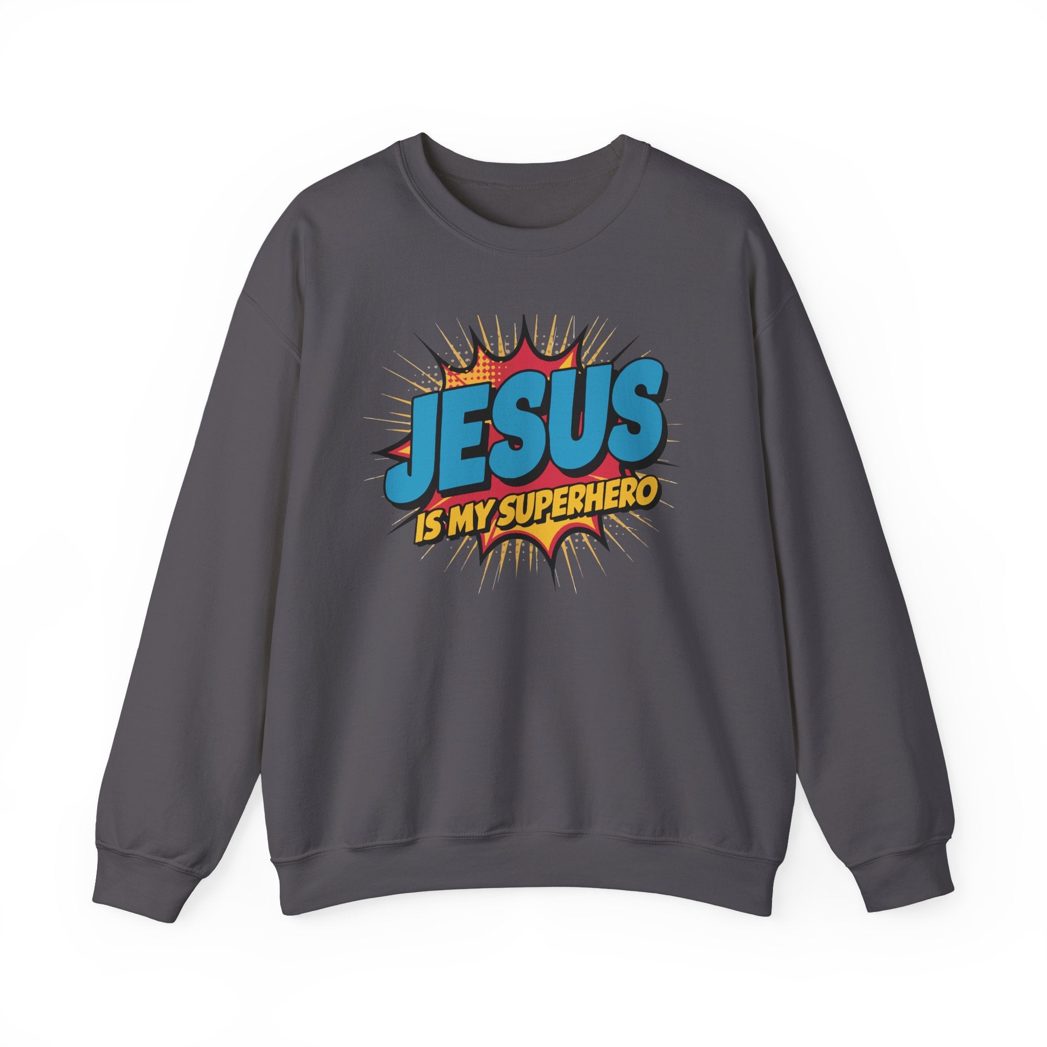 Unisex Heavy Blend™ Crewneck Sweatshirt ‘Jesus is my Superhero