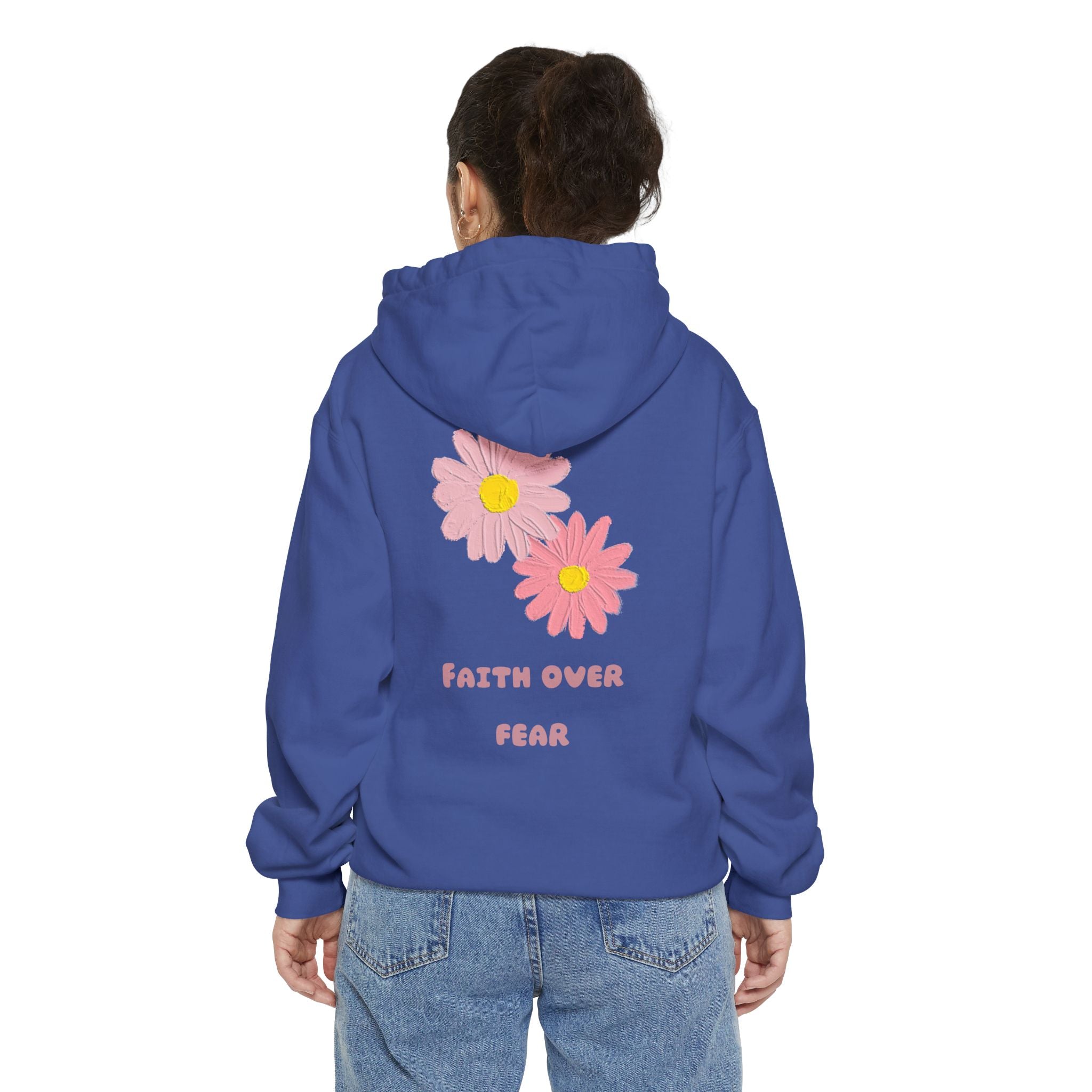 ‘’Faith Over Fear”Unisex Garment-Dyed Hoodie