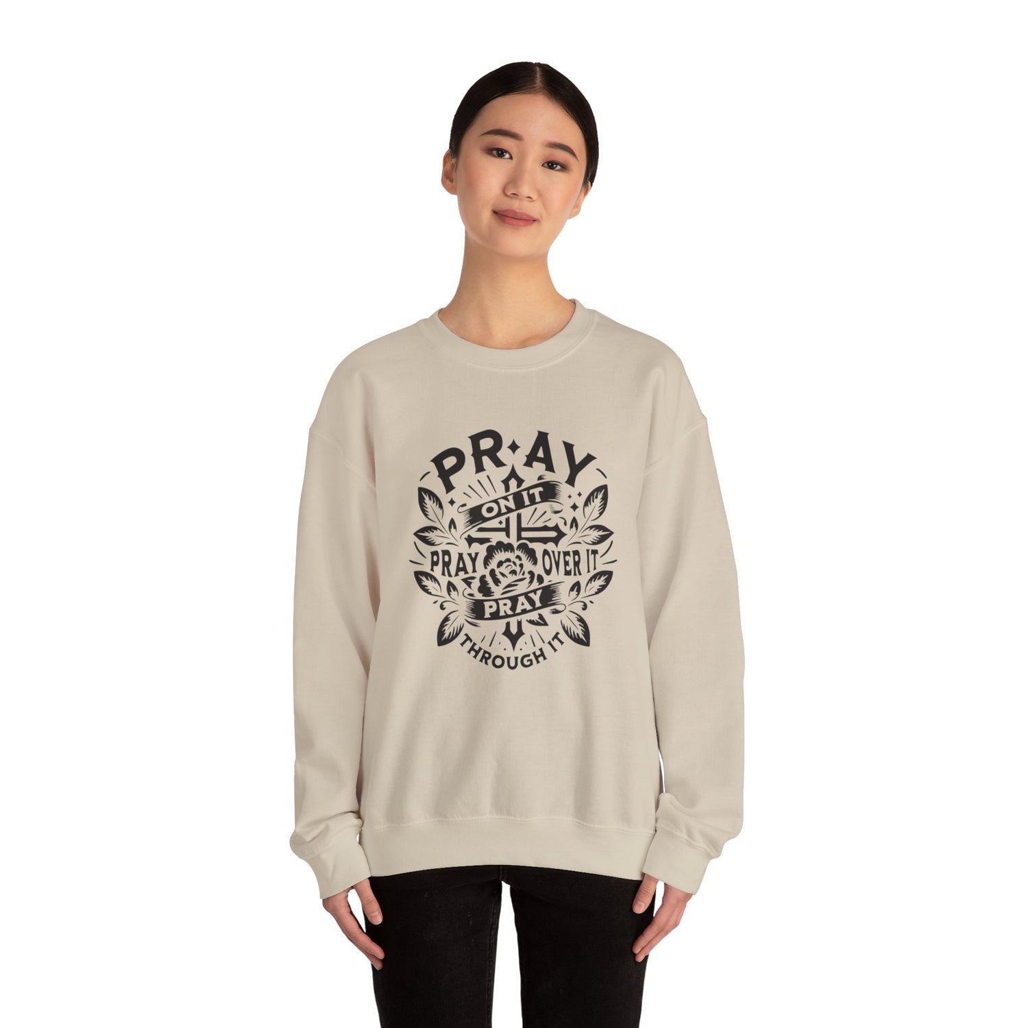 Pray over it Unisex Heavy Blend™ Crewneck Sweatshirt