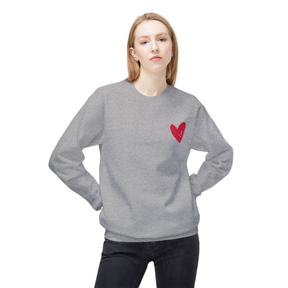 ‘ How He Loves Us”, Unisex Midweight Softstyle Fleece Crewneck Sweatshirt